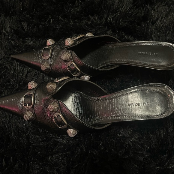 Balenciaga Cagole 80mm pointed mules - Picture 2 of 11